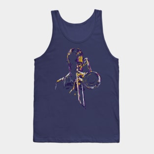 abstract jazz trumpet player colorful Tank Top